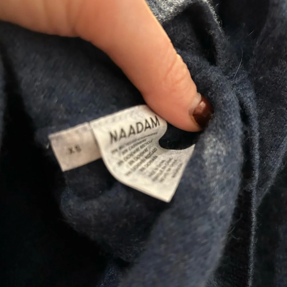 NAADAM Navy Knit Cashmere Sweater Set - Picture 3 of 3